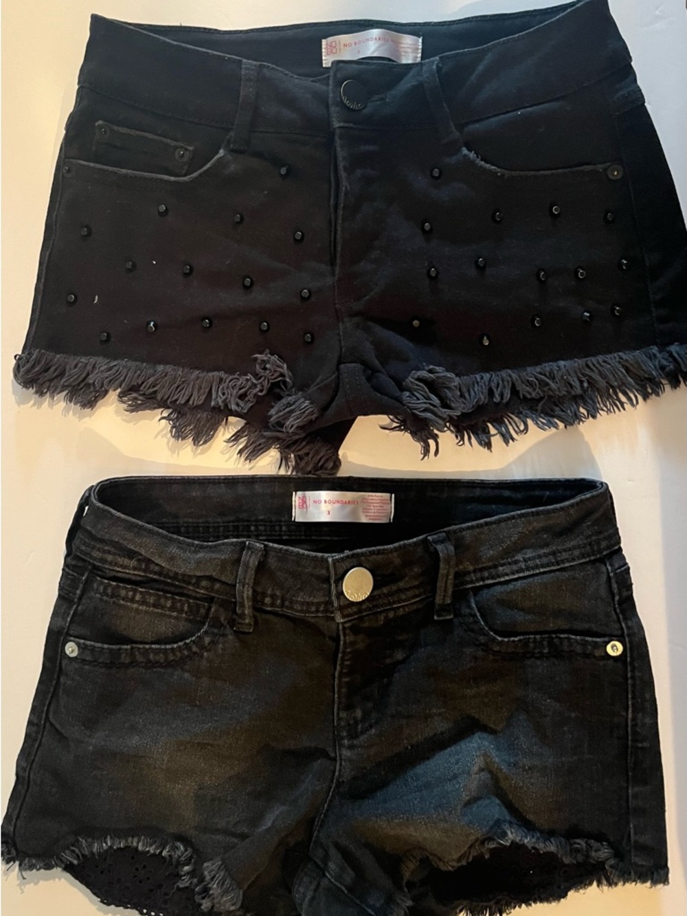 Y2K No Boundaries Studs & Lace Bundle jrs Sz 3 cutoff LowRise